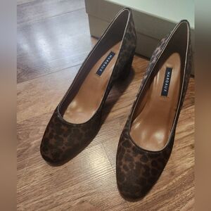 Margaux Leopard-Print Block Heel Pumps